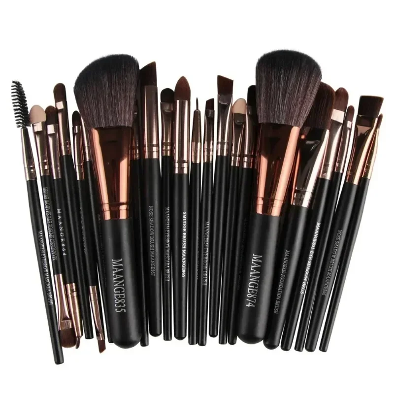Ensemble de pinceaux de maquillage professionnels, kit d'outils de brosse de maquillage, fard à barrage, eye-liner, cosmétiques, 3 pièces, 13 pièces, 22 pièces