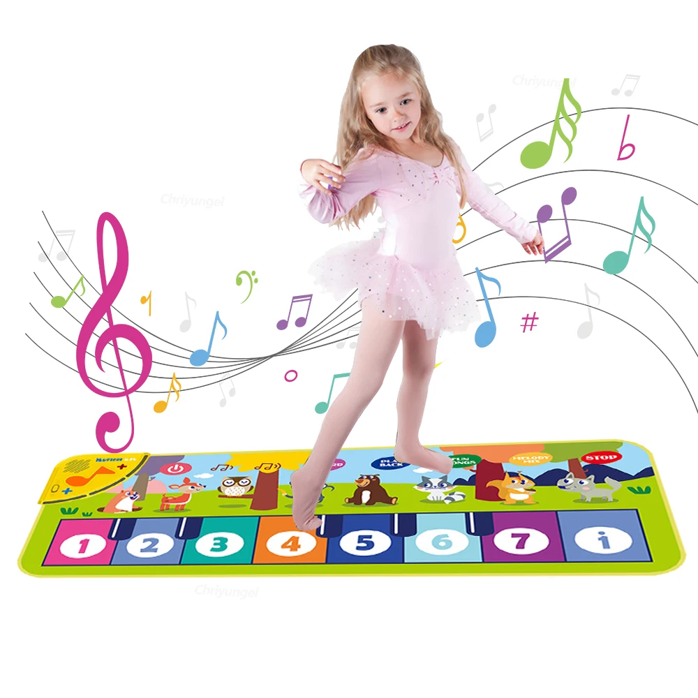 Tapis de Piano pour enfants 80*30cm, tapis de danse pour clavier de sol pour tout-petits, tapis de jeu Musical, jouets pour instruments de musique, cadeau pour tout-petits filles et garçons