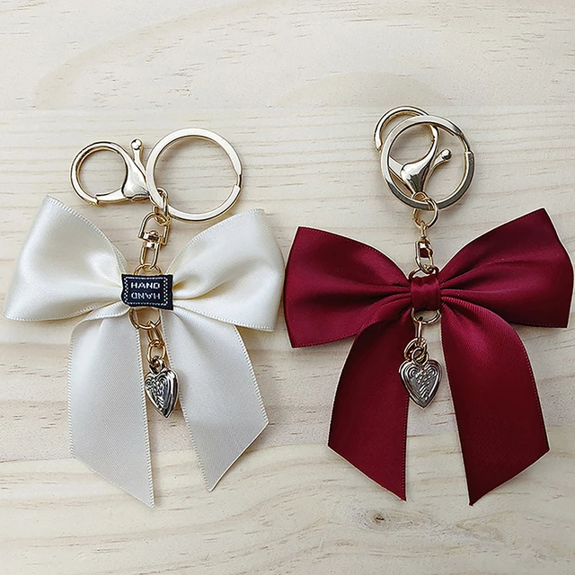 Porte-Clés avec Grand Nministériels d en Ruban, Bijoux Romantiques, Ornement Doux, pour Sac de Téléphone, Voiture, Cadeau pour Femme – Image 2
