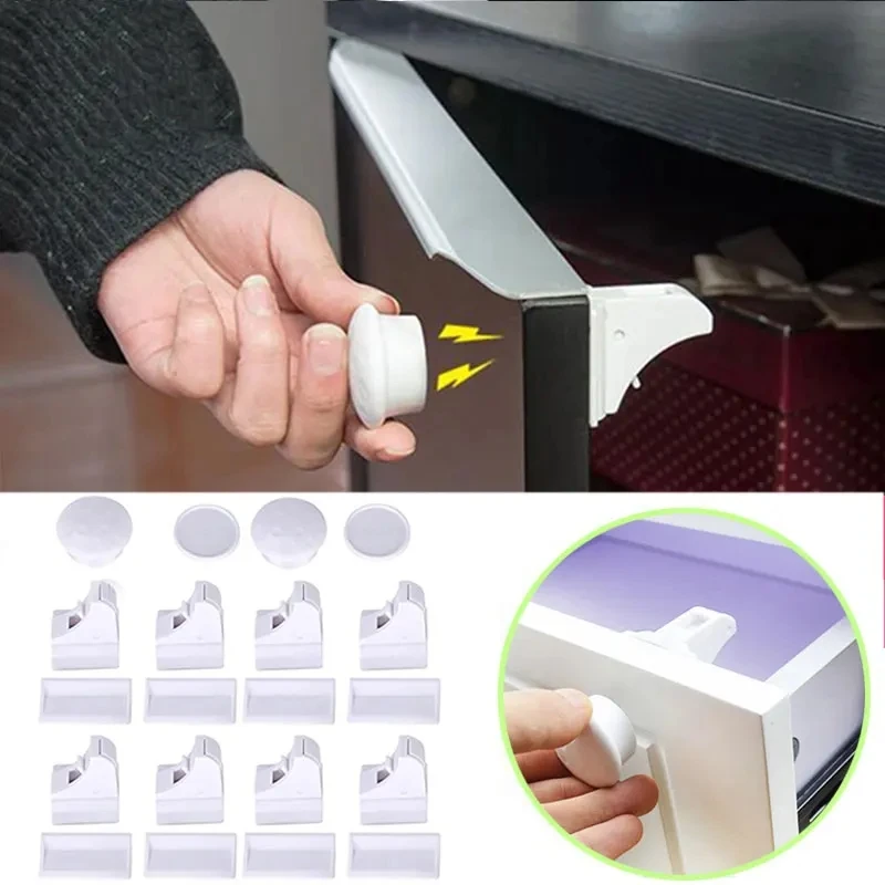 Protection des enfants bébé serrure de sécurité magnétique enfant serrure tiroir loquet armoire porte serrure limiteur enfants serrures de sécurité