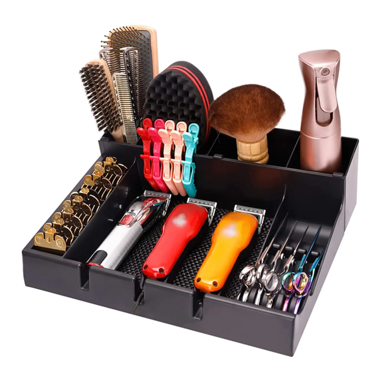 Boîte de Rangement pour Ciseaux de Coiffure, Salon de Coiffure, Outils de Coiffure de miles, Tondeuse à Cheveux Électrique, Peigne, Support de Bureau