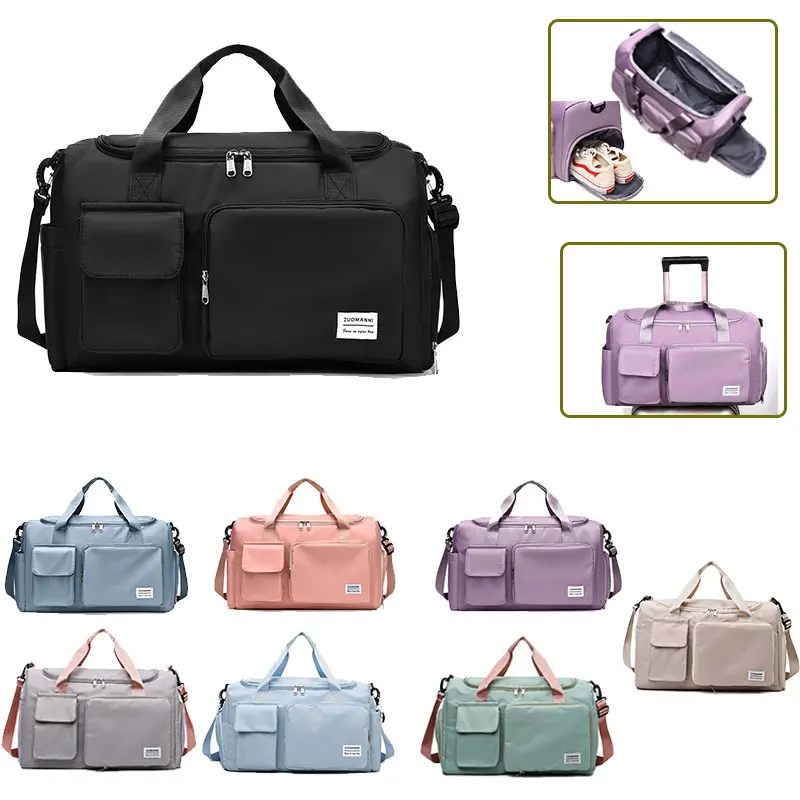 Sac de voyage femme grande capacité bagage à main séparation sèche-humide sport Fitness sac court Distance voyage paquet