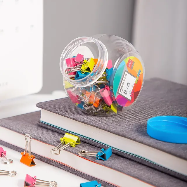 Deli Binder Clip 4 Color Enduring Spring Steel Material Binder Clip Lacquer Coaded Surface For Stationery School Office Supplies – Image 6