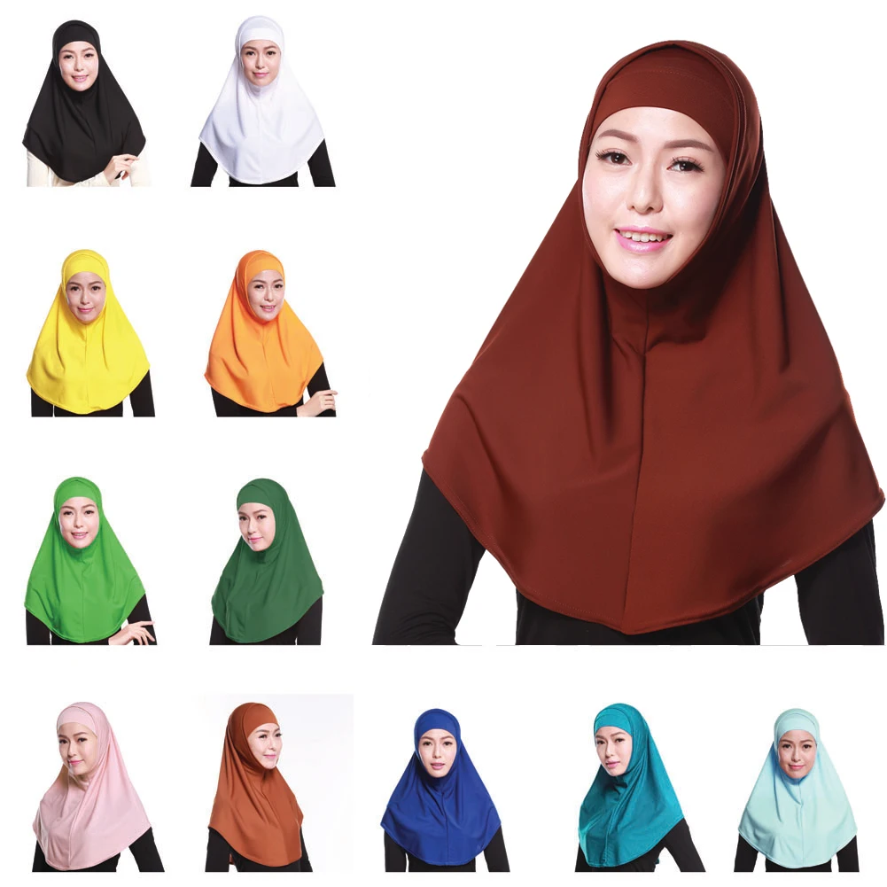 2 pièces ensemble femmes musulmanes os Bonnet chapeau Hijab écharpe instantanée islamique casquette intérieure châles envelopper Amira Turban Khimar Turbante Mujer