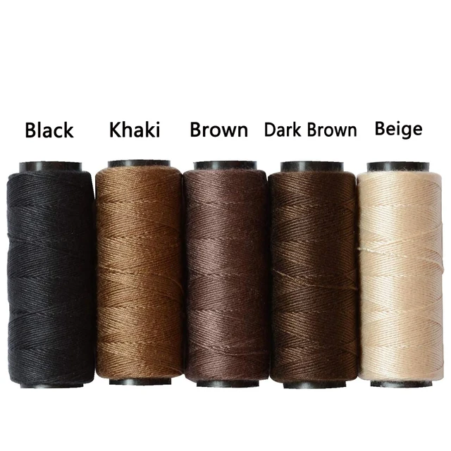 5pcs Hair Weaving Threads with 10Pcs C/J/I/ Shaped Needles Sewing Waxed Thread for Hand Sewing, Hair Extensions, Making Wigs DIY – Image 2