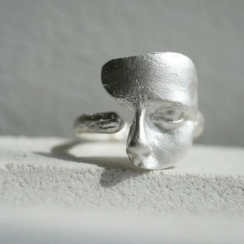Bague visages masqués mystique créatifs, Style gothique, masque de personnalité, anneaux ouverts pour hommes et femmes, bijoux cadeau