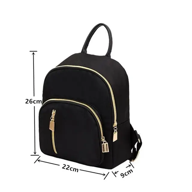 Sac à dos Oxford multifonction pour femmes et filles, sac à dos de voyage, mini sac à dos, sac à main pour fille, noir, mignon, mode initiée – Image 4