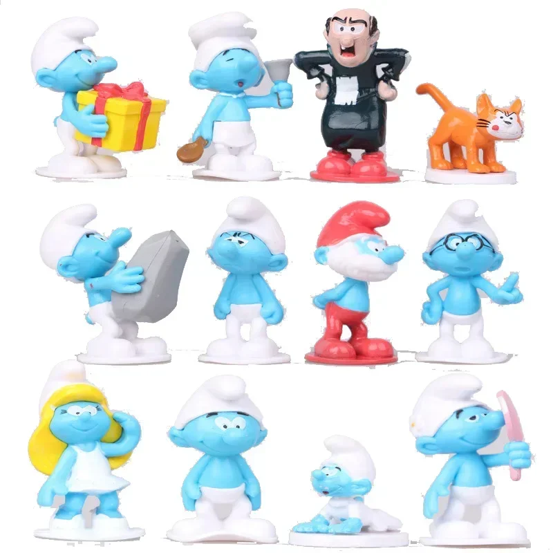 Modèle à main Disney 12 Schtrfs, Les Schtro Schtrfette, elfe bleu, gâteau pour bébé, poupée en forme d'ornements, cadeau d'anniversaire, offre spéciale