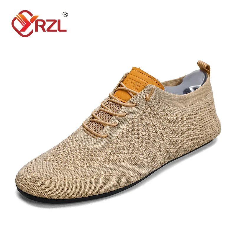 YRZL hommes été maille fond mince nouveau Style respirant antidérapant pantoufles de marche décontractées chaussures de conduite légères pour hommes