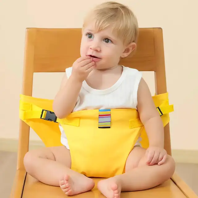 Sangle de siège de bébé, chaise haute, ceinture de protection pour chaise de maison, poussette extérieure, harnais de ceinture fixe, sangles portables – Image 2