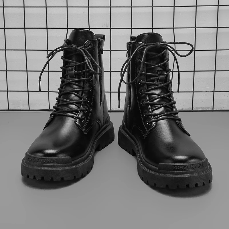 Bottes en cuir quatre saisons pour hommes, randonnée décontractée en plein air, mode rétro, bottes de travail optiques, bottes de rinçage astronomique, anti-ald, 2020