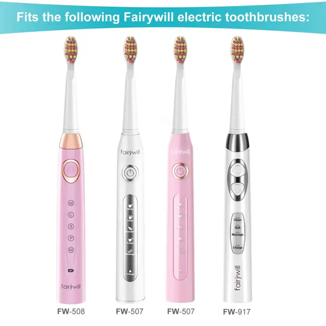 Fairywill têtes de brosses interdentaires remplacement de brosse à dents électrique têtes de brosse à dents sonique pour FW-507 FW-508 FW-917 FW-959 – Image 5