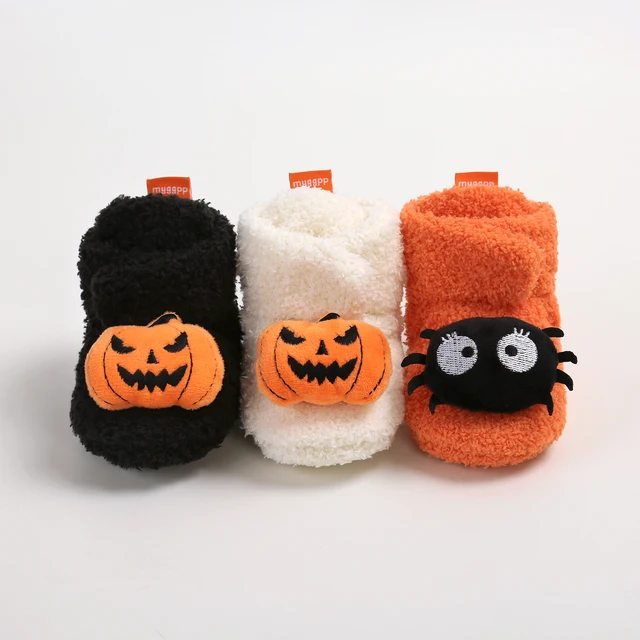 Bottes d'Halloween Spider Horror Elements pour bébés garçons et filles, chaussures CPull, citrouilles – Image 4
