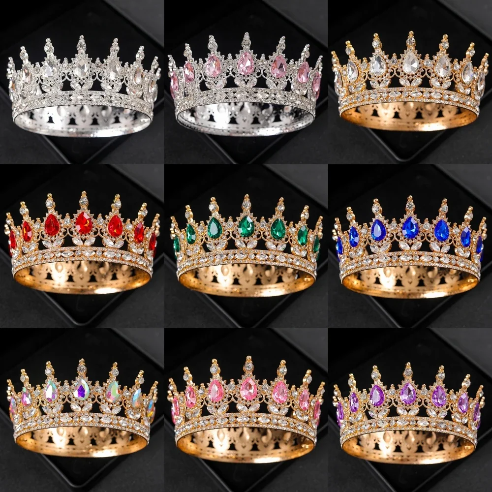 Diadèmes et couronnes baroques en cristal biscuits, diadème de Rh, bande de sauna, couronne de patients, accessoires de cheveux de mariage, cadeau de bijoux