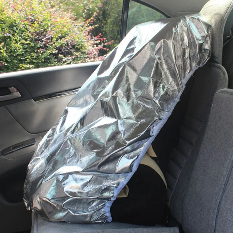 Couverture de pare-soleil pour siège de sécurité de voiture, Film en aluminium pour garder le siège de voiture de bébé au refroidisseur, Protection contre la température contre les UV et la lumière du soleil