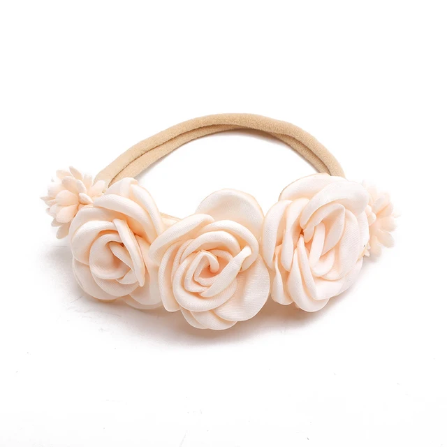 3 pièces/ensemble bébé fille bandeau nouveau-né élastique fleur enfant en bas âge bandeau de cheveux chapeaux pour enfants en Nylon doux bandeaux enfant cheveux accessoires – Image 2