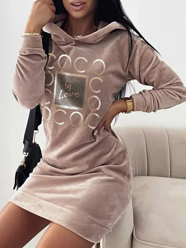 sweats à manches longues pull pour Femmes style robe