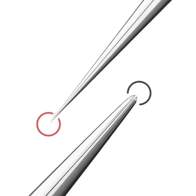 1 paquet extra fin n° 5 pincettes cellulaires pour points noirs d'acné, outils de beauté du visage pour éliminer l'acné, pour les soins de la peau – Image 3