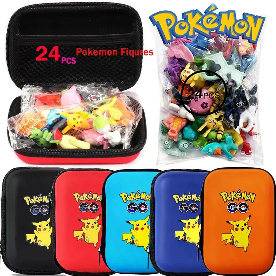 Figurines d'action Pokémon pour enfants, mini figurines non répétitives, jouet modèle Pikachu, poupées de renforcement Anime, cadeaux d'anniversaire, 2-3cm, ensemble de 24 pièces