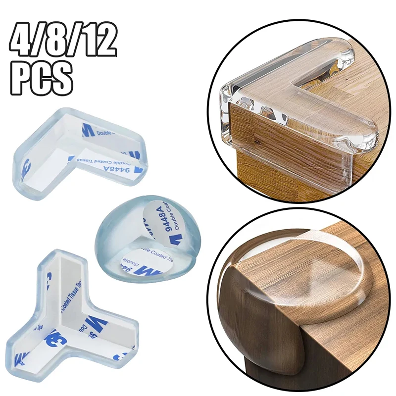 Table de Protection en Silicone pour enfants et bébés, couverture de Protection des bords d'angle de Table Anti-Collision, transparente et douce
