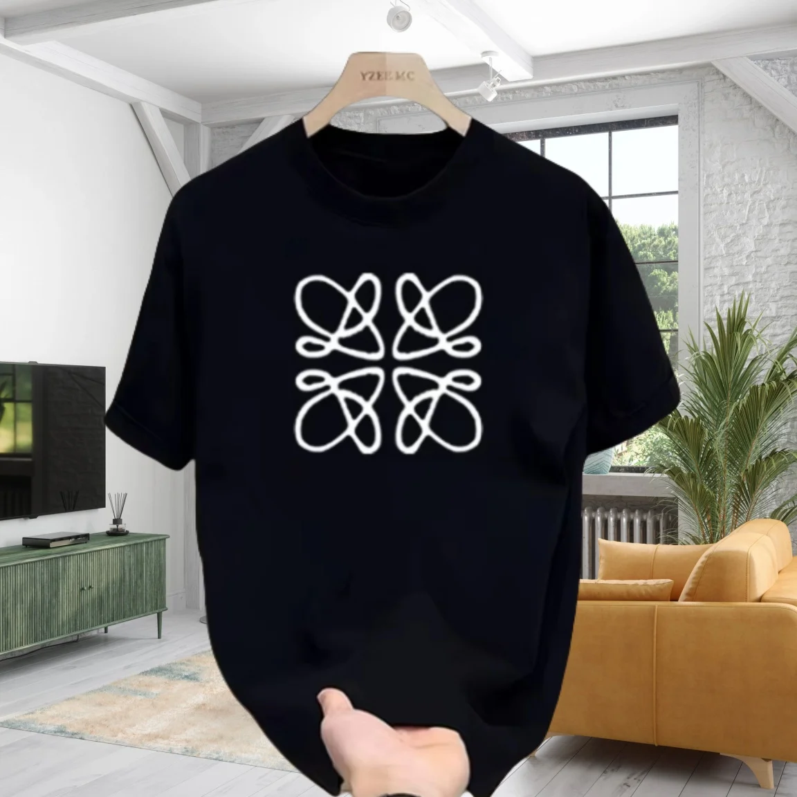 2025 nouveau coton col rond T-shirt coton hommes et femmes à manches courtes édition ample