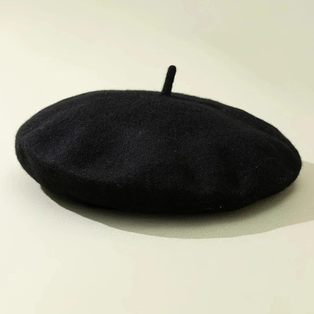 Béret pour femmes Imitation cachemire laine automne et hiver japonais peintre chapeaux tempérament à la mode couleur unie chapeau décontracté – Image 5