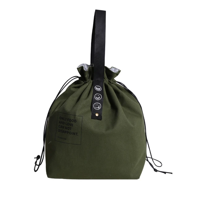 Sac à déjeuner en toile, boîte à Bento, sac à main Portable pour pique-nique en plein air, conteneur de dîner, école, conservation des aliments frais, fourre-tout, accessoires – Image 6