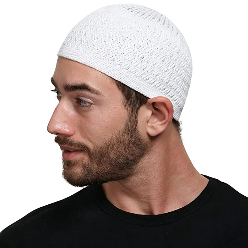 Hiver tricoté hommes musulmans chapeaux de prière unisexe bonnets casquette chaud islamique Ramadan juif kippa Homme chapeau hommes Wrap tête casquettes