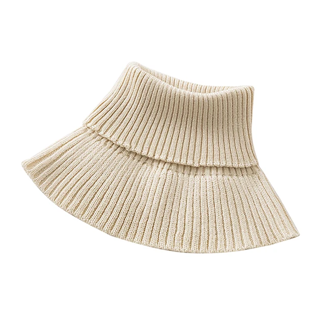 Femmes tricoté faux col écharpe chaud col roulé cou plus chaud détachable hiver coupe-vent mode fausse écharpe col haut – Image 5