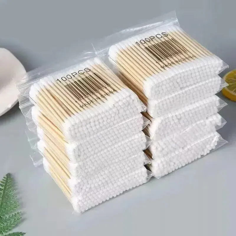 Cotons-tiges à double extrémité pour bébé, bâtonnets de livres d'oreille, outils de livres sains, paquet de 100 pièces