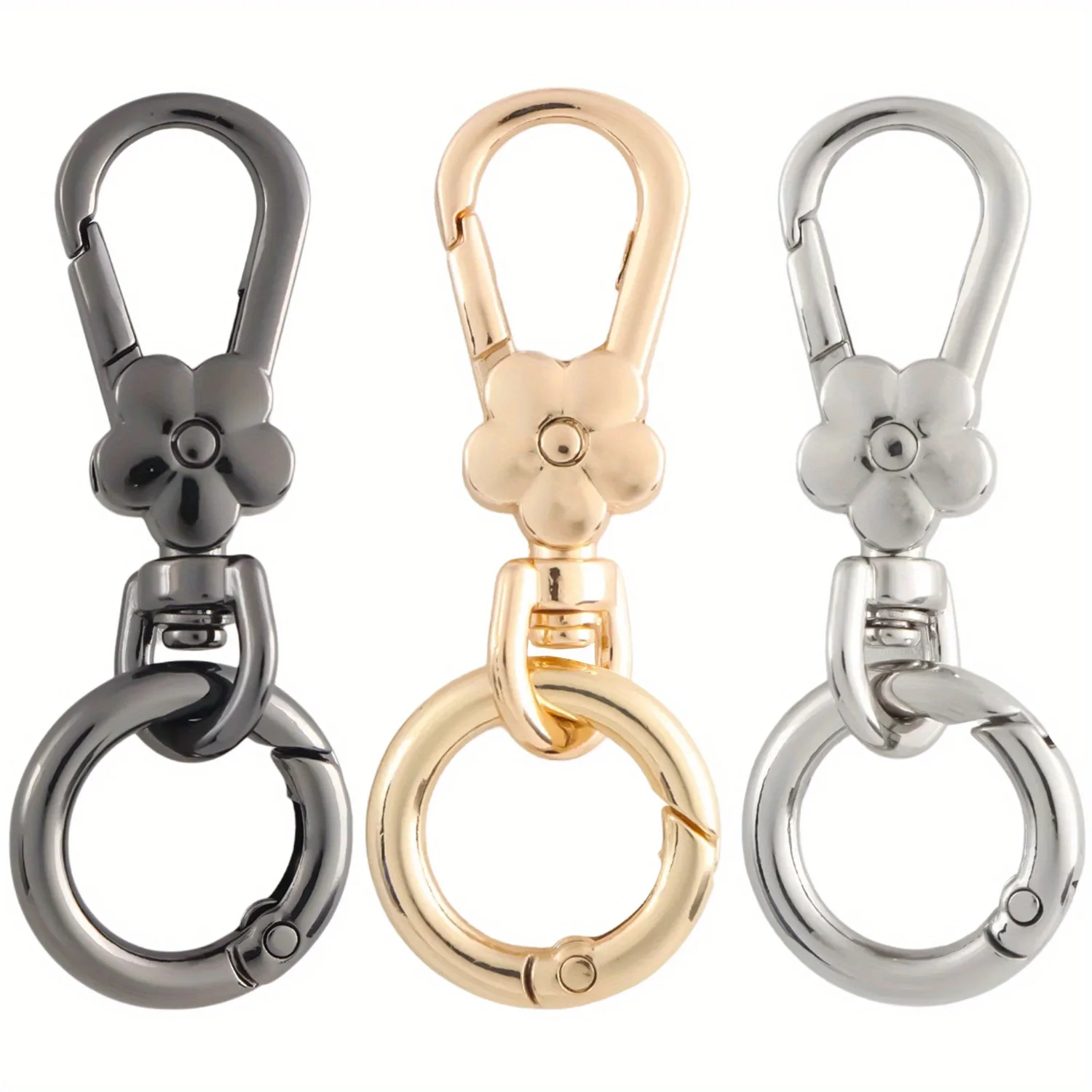 Porte-clés à fleurs en métal, 2 pièces, porte-clés, support à Clip, organisateur pour la maison et la voiture, détecteur de clés