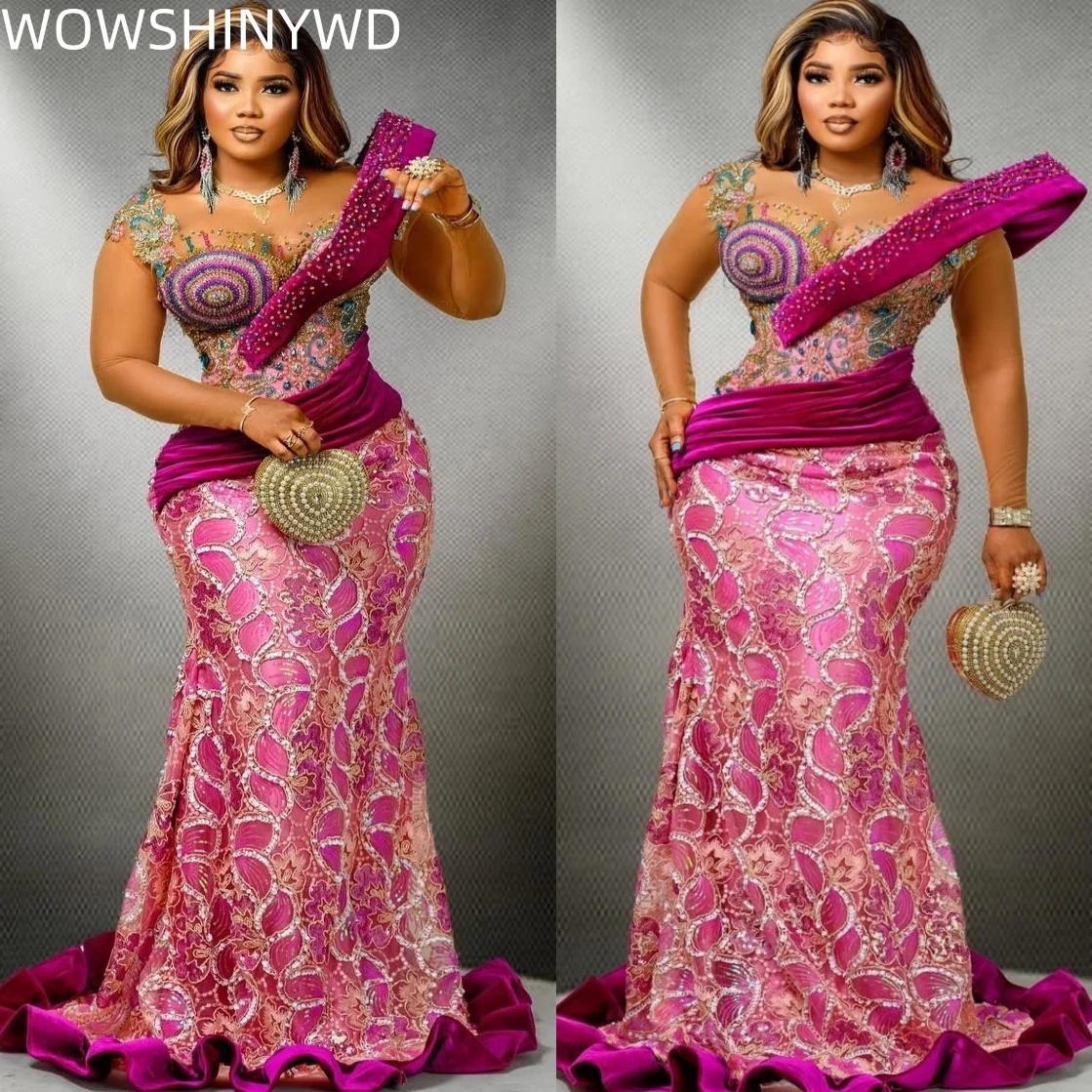 Robes de Rhsirène personnalisées, dentelle perlée, col transparent, soirée formelle, fête d'anniversaire, quelles que soient les robes, ZJ167, 2025 Po