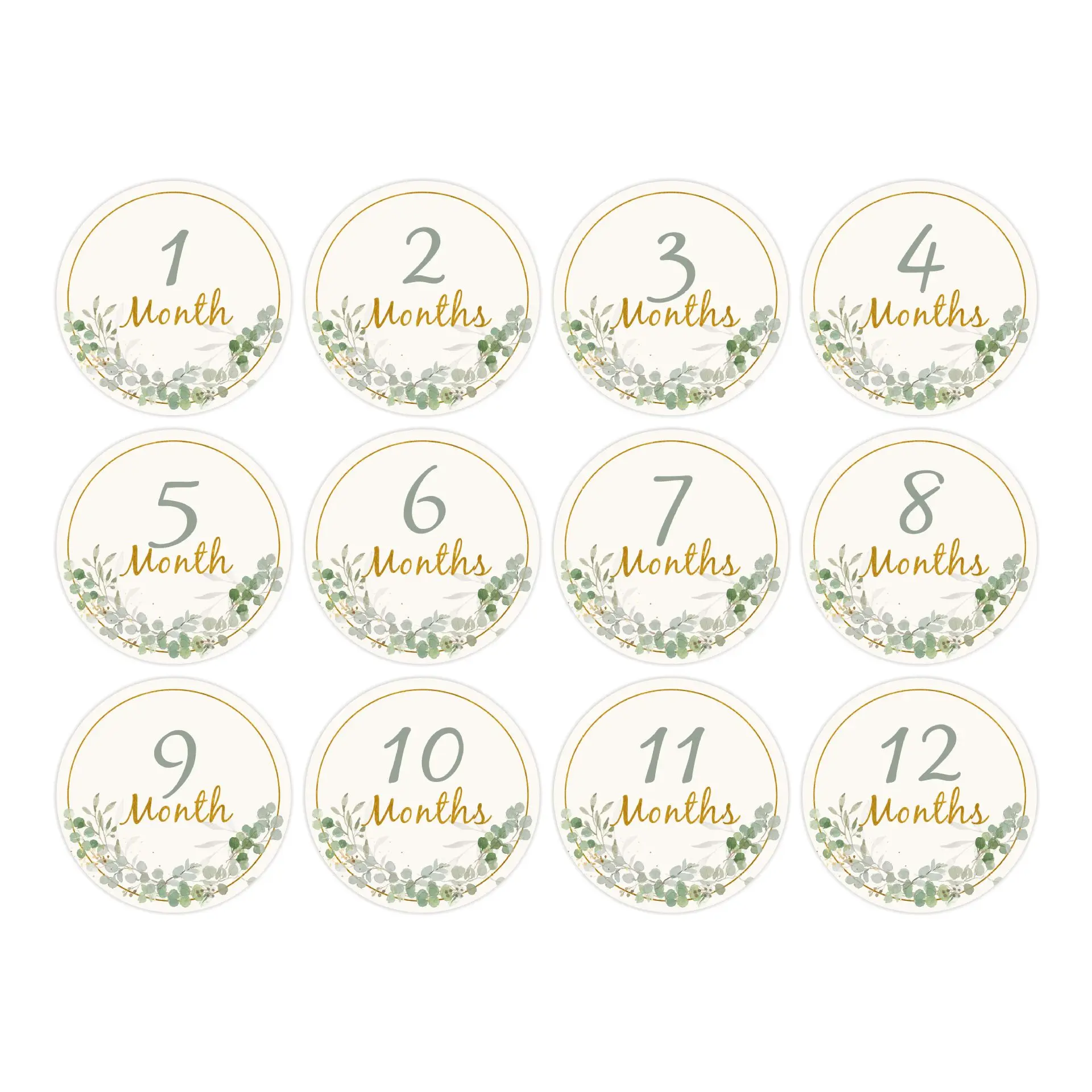 Cartes d'anniversaire pour photographie de bébé, 12 pièces, carte de 1 à 12 mois, jalon pour bébé, accessoires de photographie pour enfants, décoration de fête d'anniversaire, cadeau