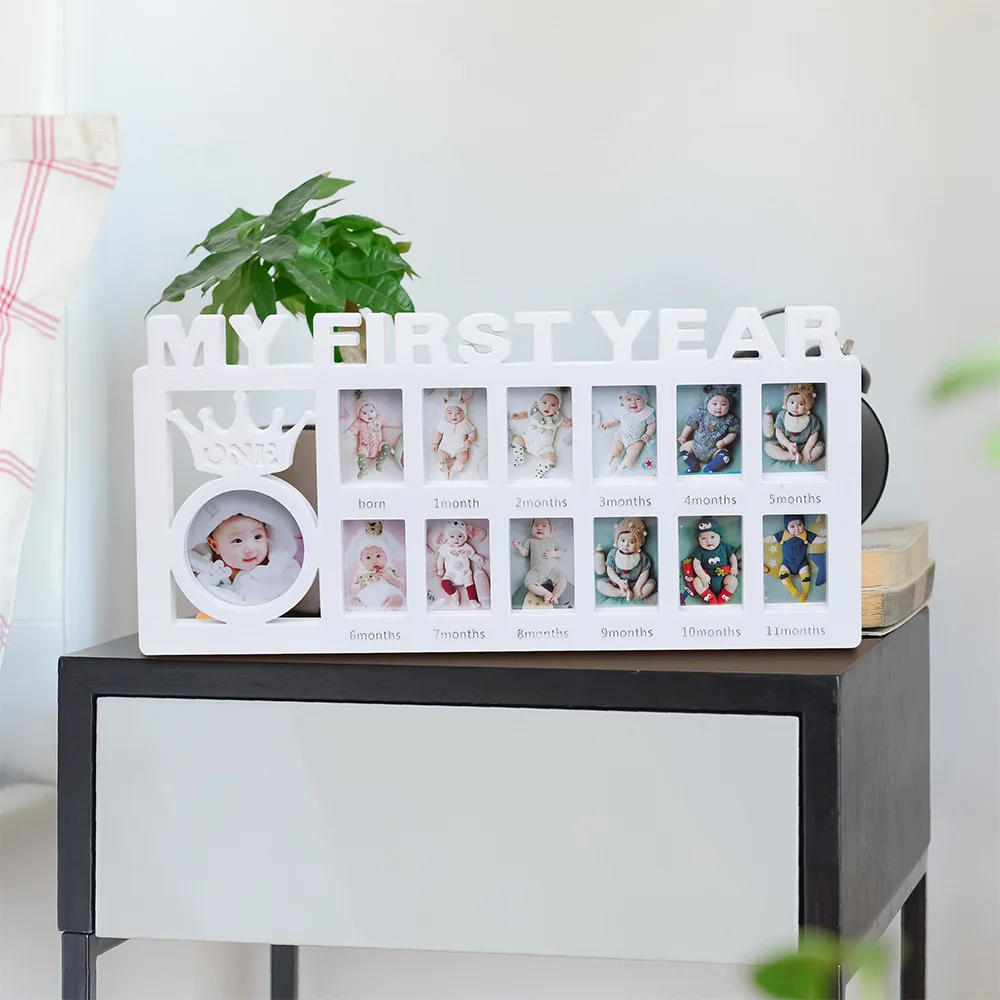 Ylsteed-Cadre photo Keepplex pour la première année de bébé, croissance mensuelle de 0 à 12 mois, souvenirs, accessoires de photographie pour nouveau-né