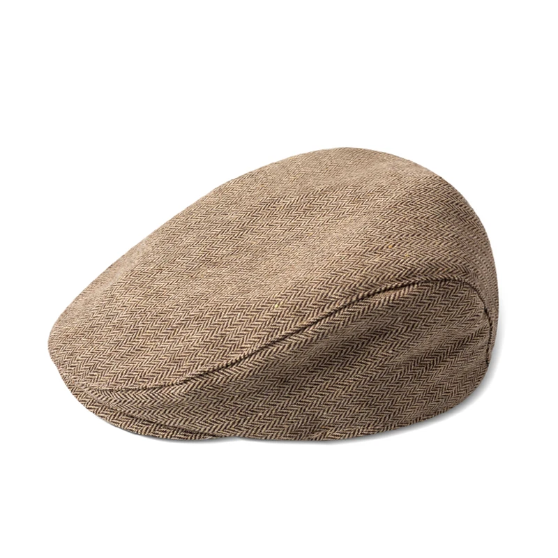 Bérets plats à chevrons solides pour nouveau-né, chapeaux élastiques pour bébés garçons, accessoires de robe mignons en coton, casquettes à la mode pour enfants, casquette décontractée quotidienne