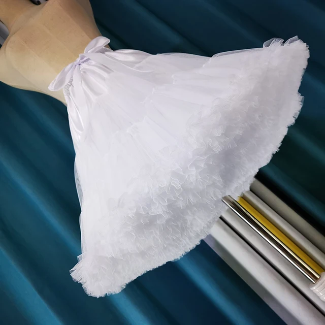 DongCMY femmes fleur Style Lolita jupons Crinoline intérieur agitation Cosplay Tutu gonflé Cancan jupe sous les robes de mariée – Image 2