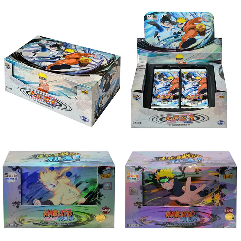 KAYOU – cartes Naruto originales Uzumaki Sasuke Ninja, Collection de jeux rares, boîte de cartes Flash, jouets pour enfants, cadeau de noël