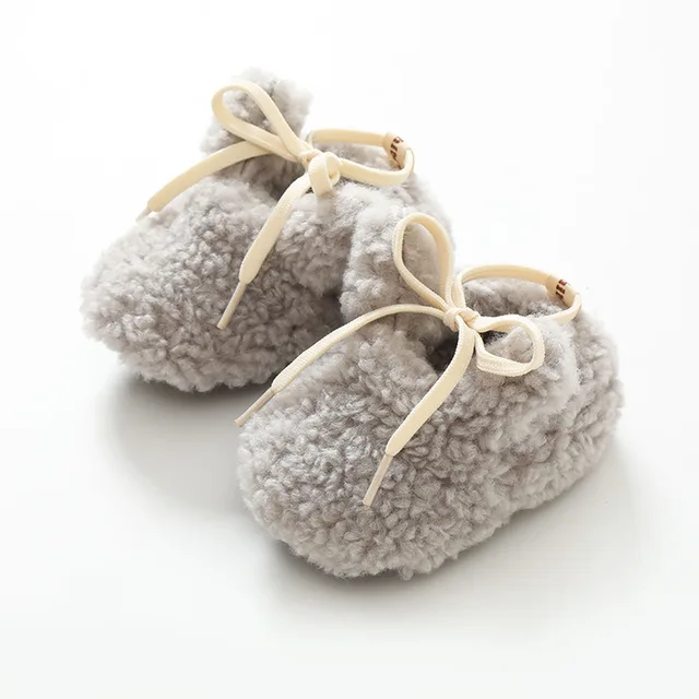 chaussure bebe Chaussures d'hiver pour bébé garçon et fille, chaussons moelleux et doux, premiers cachemire d'agneau, coordonnants, chauds, nouveau-nés, nourrissons, CPull – Image 3