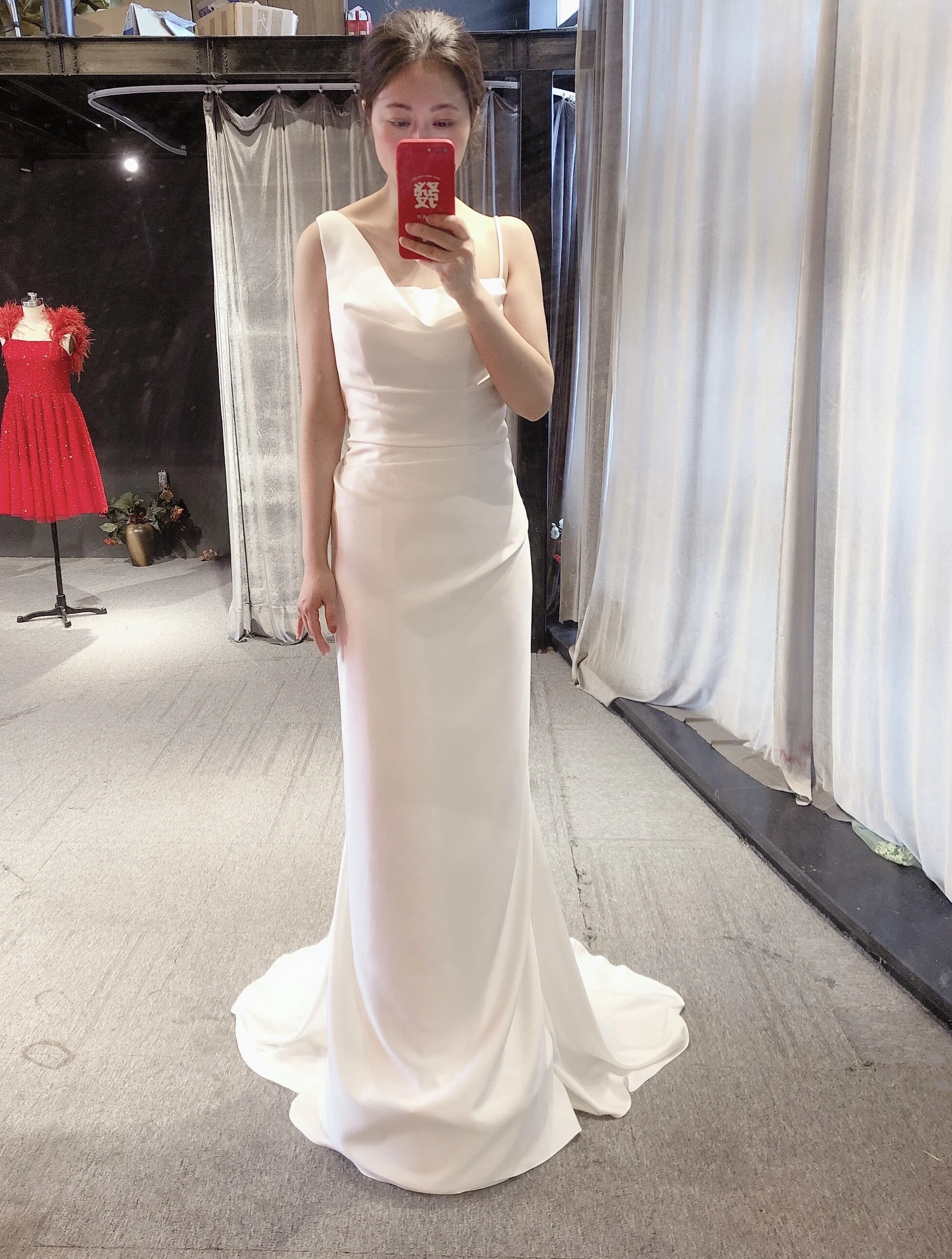 Robe de mariée en Satin de soie, asymétrique épaule dénudée, Sexy, dos nu, blanc ivoire, image réelle, sur mesure, 2025