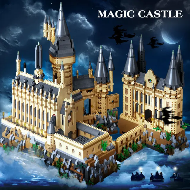 Décennie s de construction de modèle de palais d'architecture scolaire, série de château magique médiéval créatif, jouets d'assemblage pour enfants, ville de micro-briques, cadeaux – Image 3