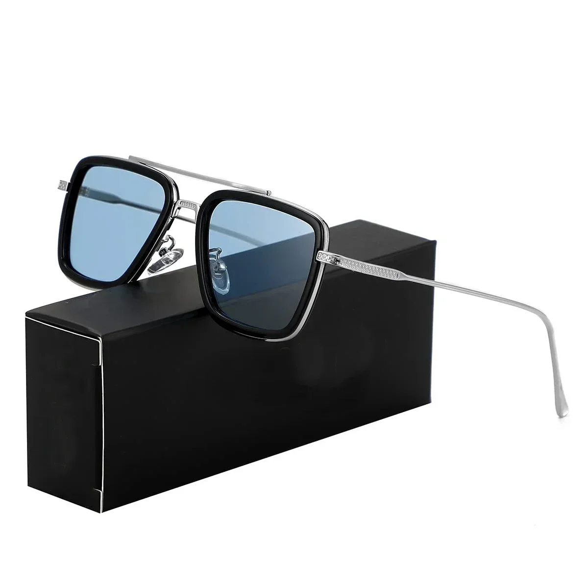 Mode classique Tony Stark Style enfants lunettes de soleil polarisées enfants lunettes de soleil carrées garçons filles Oculos rétro Iron Man lunettes