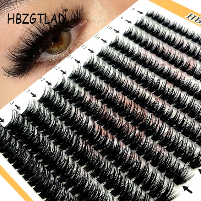 HBZGTLAD 30D/40D/60D/66D/80D/88D/100D 9-16mm mélange D Curl Extensions de cils individuelles grappes de cils cils doux et naturels faux cils – Image 2