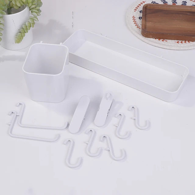 Panneau perforé, accessoires muraux, organisateur mural, affichage de montage, Kit de panneau perforé, outil de rangement, support de panneau, salle de bains et cuisine – Image 5