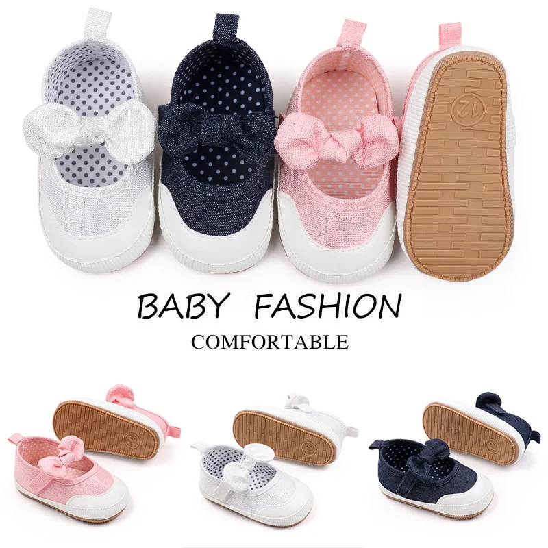 Chaussures à semelle anti-ald en coton doux pour bébé, sandales à nœud papillon mignon, style Mary Gasoline, haute qualité, printemps et été, filles, BYQ3226