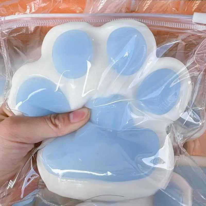 Jouet à presser pour patte de chat, grand jouet à presser pour patte de chat, jouets en Silicone PVC, collant, doux, jouet de décompression pour soulager le Stress