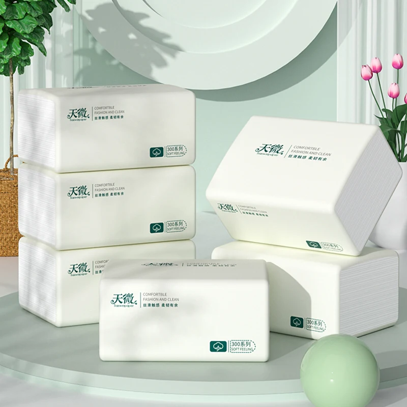 30 paquets de 200 feuilles de papier toilette, vente en gros de serviettes en rondins, papier de soie pour le visage en relief, serviettes en papier pour la maison