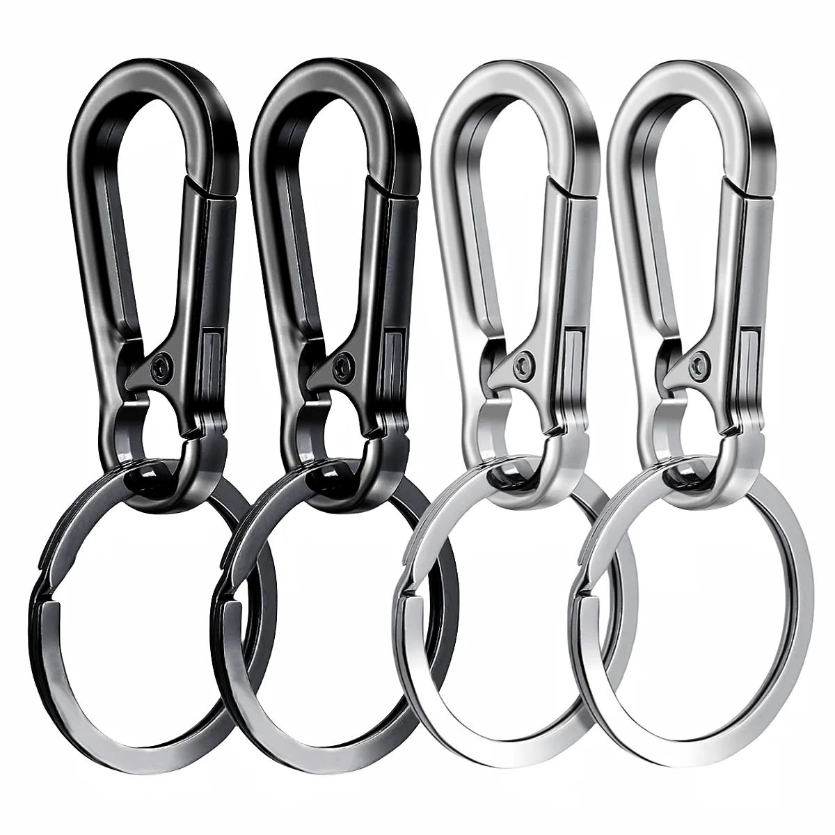 4 pièces mousqueton Clip porte-clés mousqueton en métal forme porte-clés porte-clés porte-clés Clips support de crochet organisateur pour voiture clés Finder f