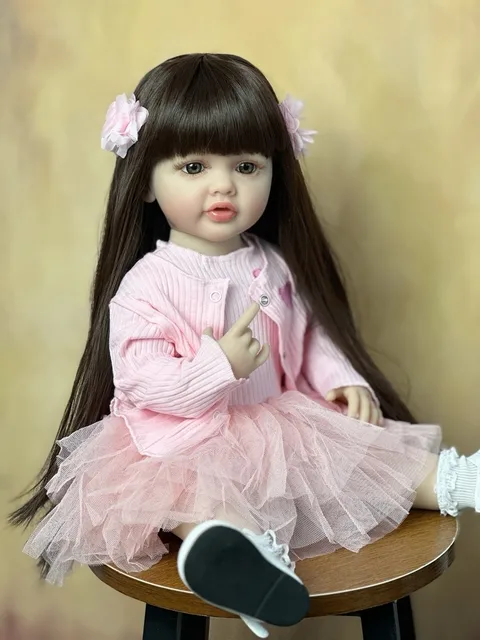 BZDOLL-Bébé Fille Réaliste en Silicone Souple de 55cm et 22 Pouces, Support de Beurre, Corps de Princesse, Cadeau d'Anniversaire – Image 4