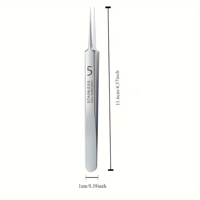 1 paquet extra fin n° 5 pincettes cellulaires pour points noirs d'acné, outils de beauté du visage pour éliminer l'acné, pour les soins de la peau – Image 4