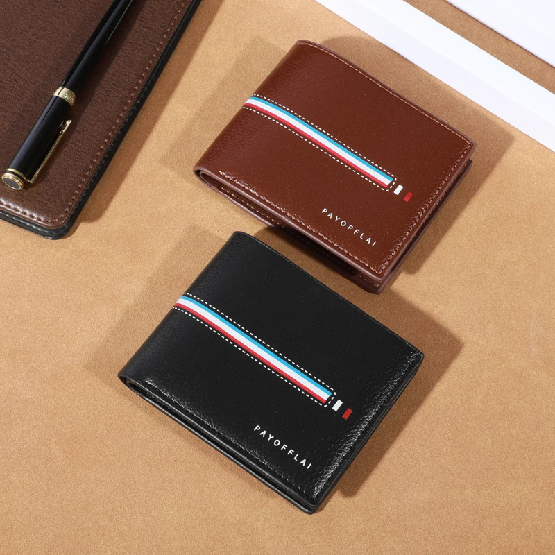 Portefeuille slim pour homme avec plusieurs fentes pour cartes, durable, accessoire pour les déchets